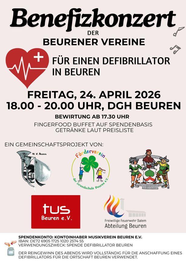 Benefizkonzert der Beurener Vereine